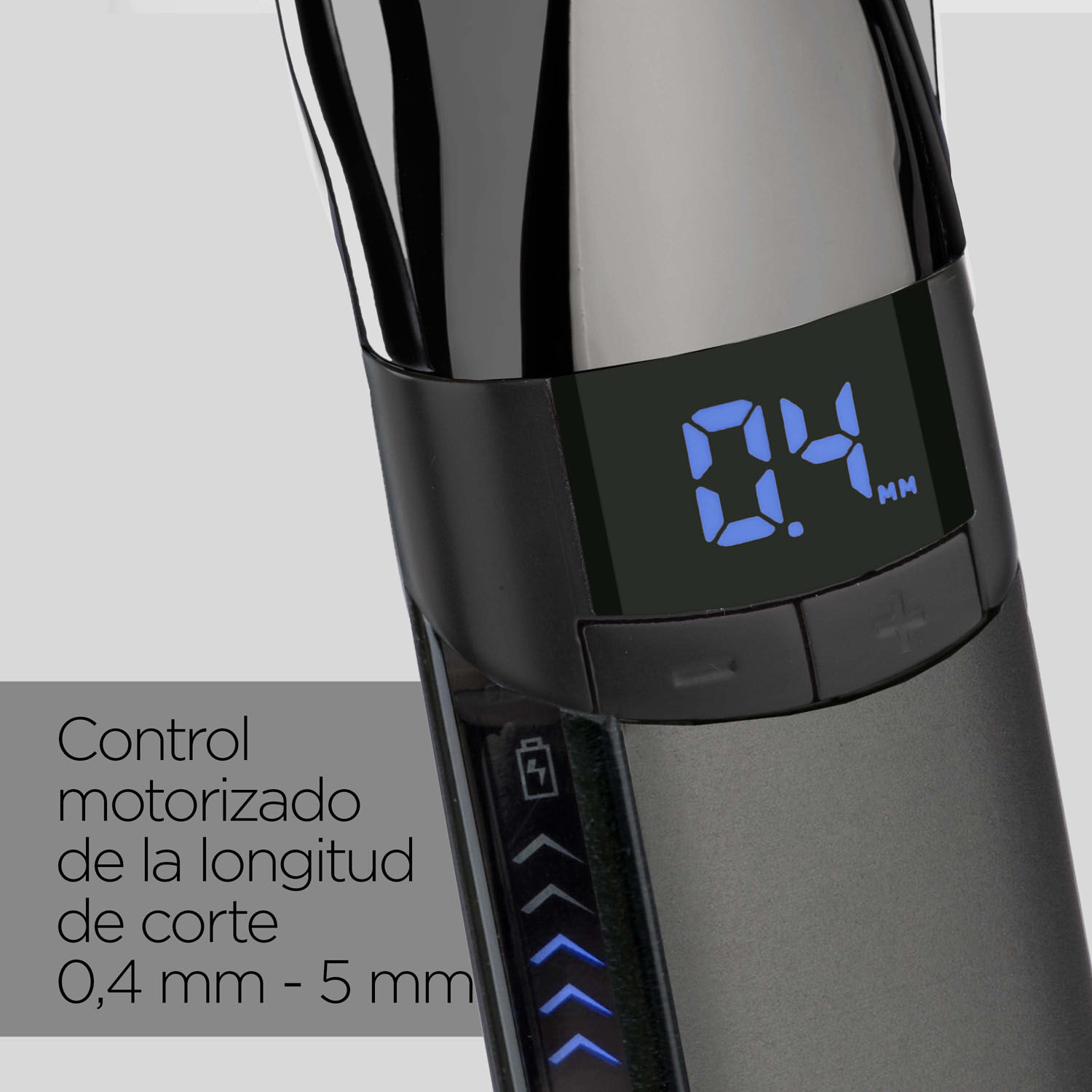 Control motorizado de la longitud de corte 0,4 mm - 5 mm